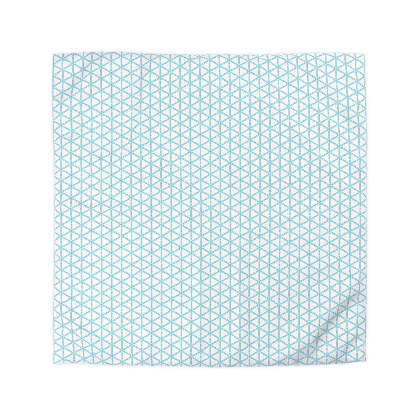 Turquoise Lattice Duvet Cover