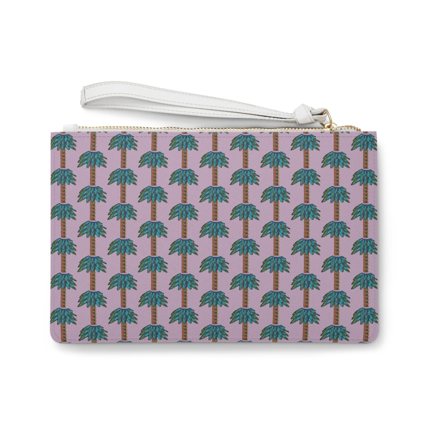 Tiki Palm Violet Clutch Bag
