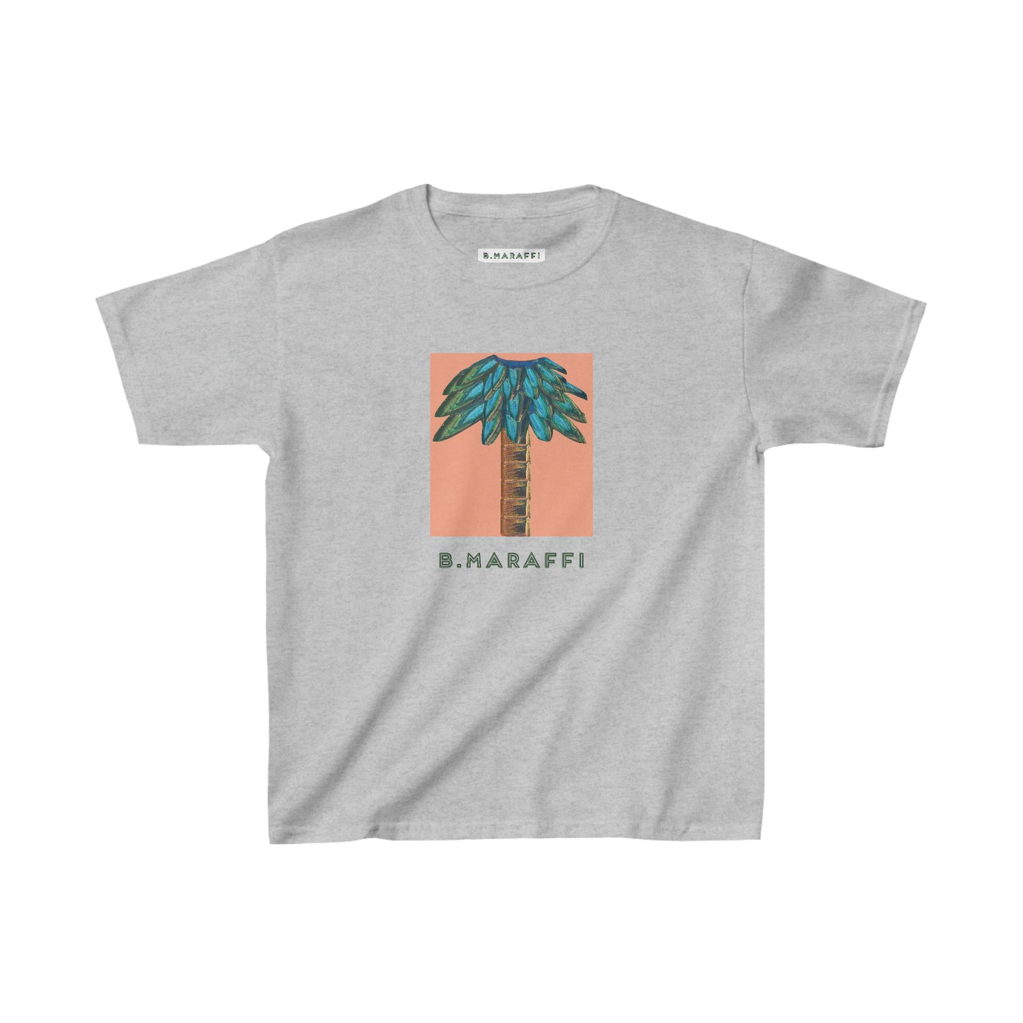 Kids Heavy Cotton™ Tee - Tiki Palm Sherbet