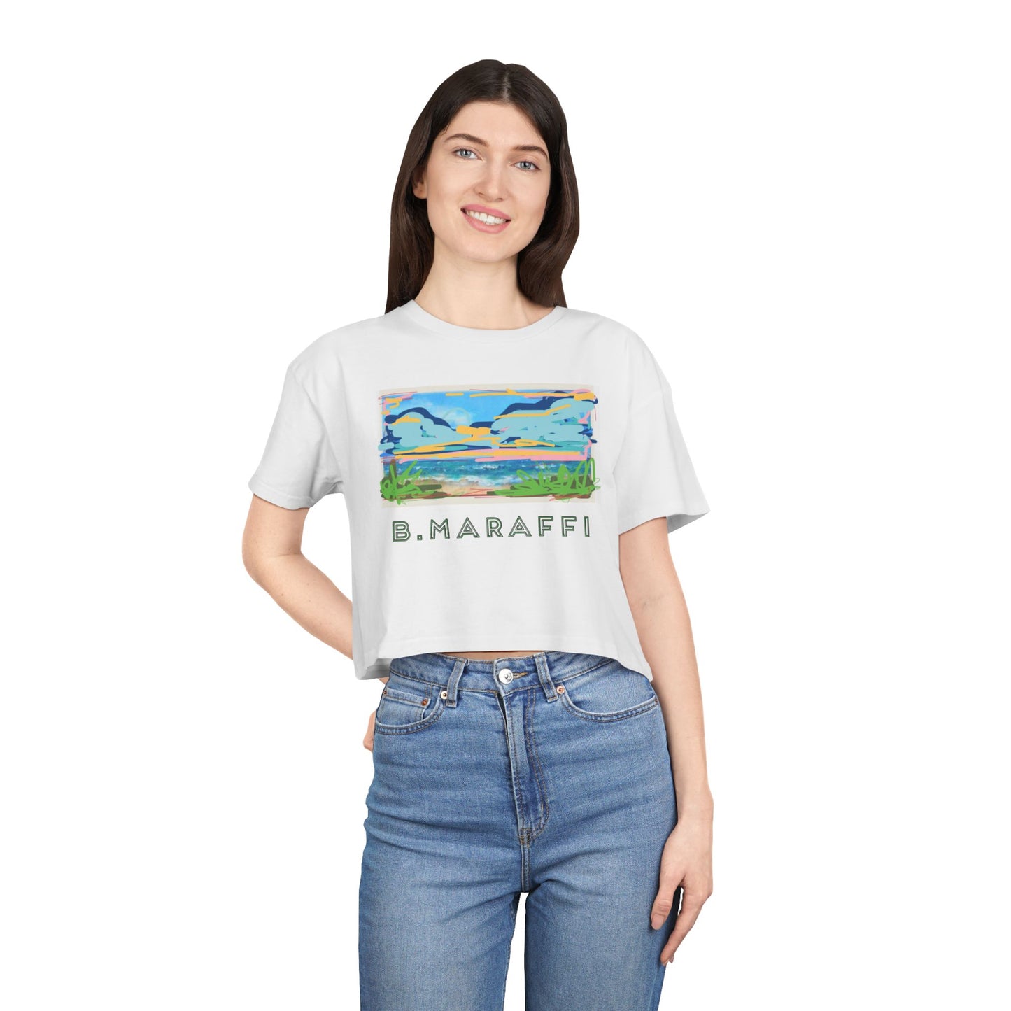 Women's Crop Tee - Just Beachy