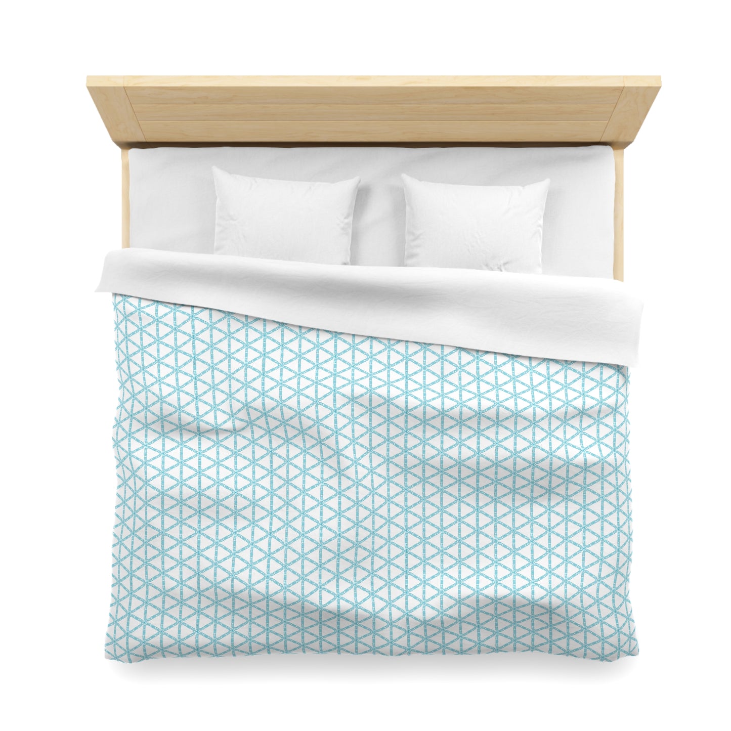Turquoise Lattice Duvet Cover
