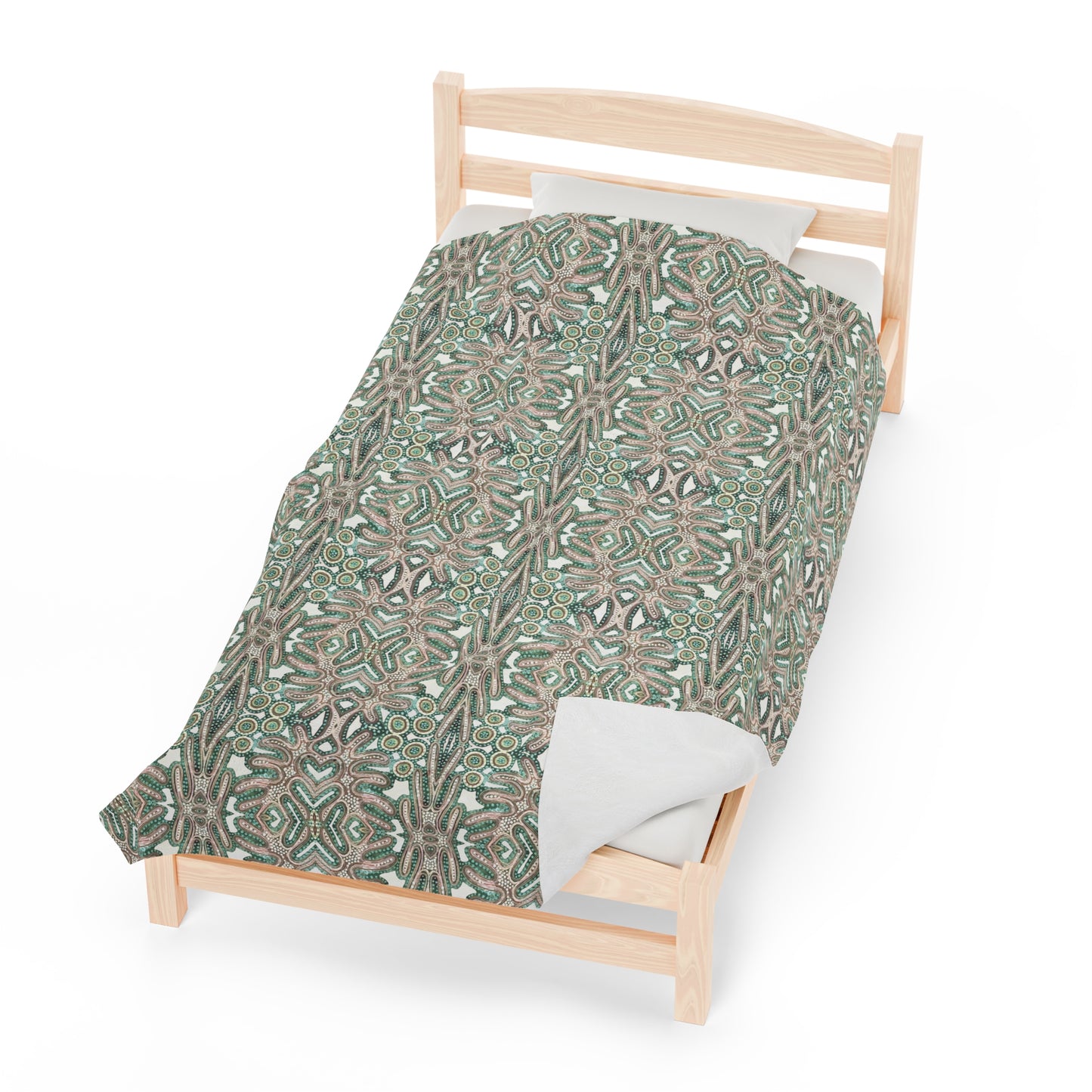 Sage Fern Plush Blanket