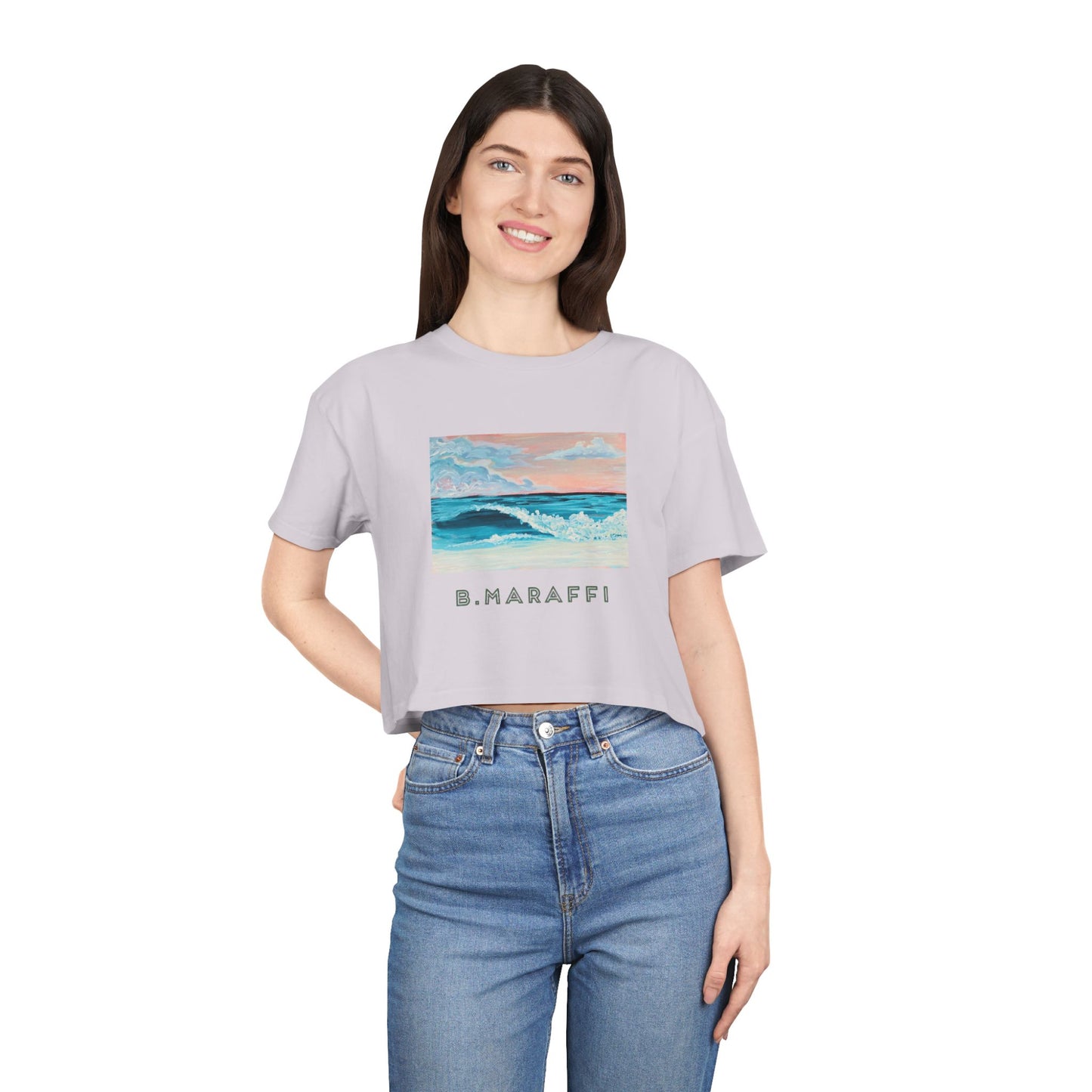 Women's Crop Tee - Wild Surf