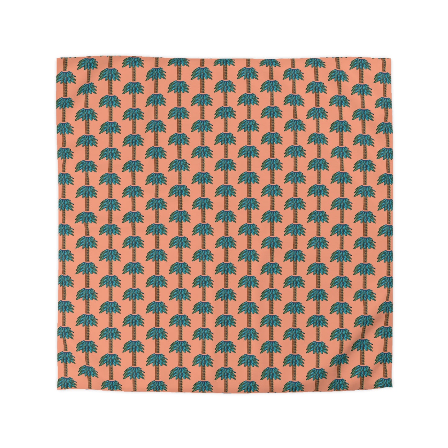 Tiki Palm Sherbet Duvet Cover