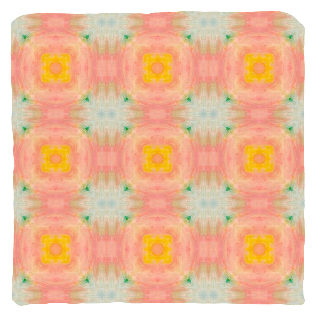 Peach Sunbeam Throw Pillow