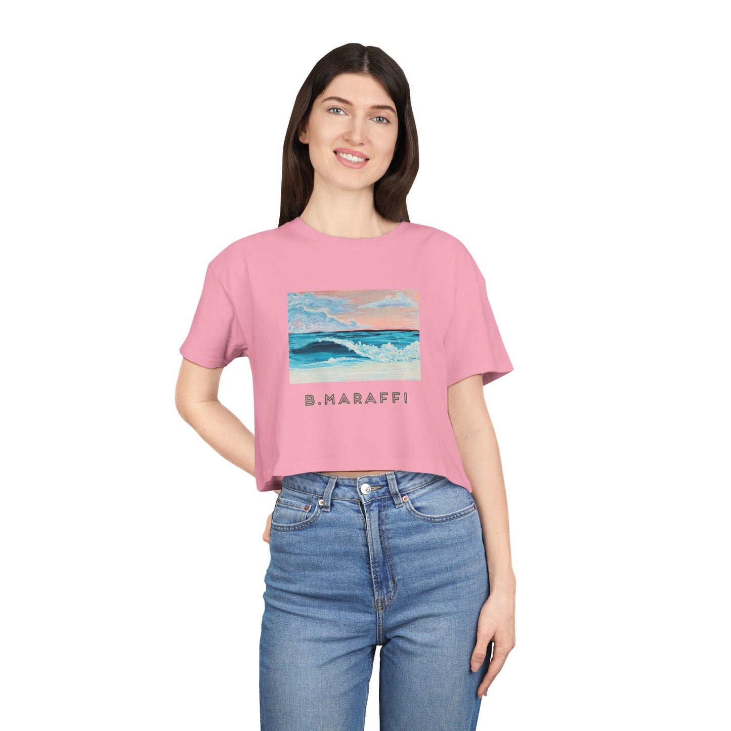 Women's Crop Tee - Wild Surf