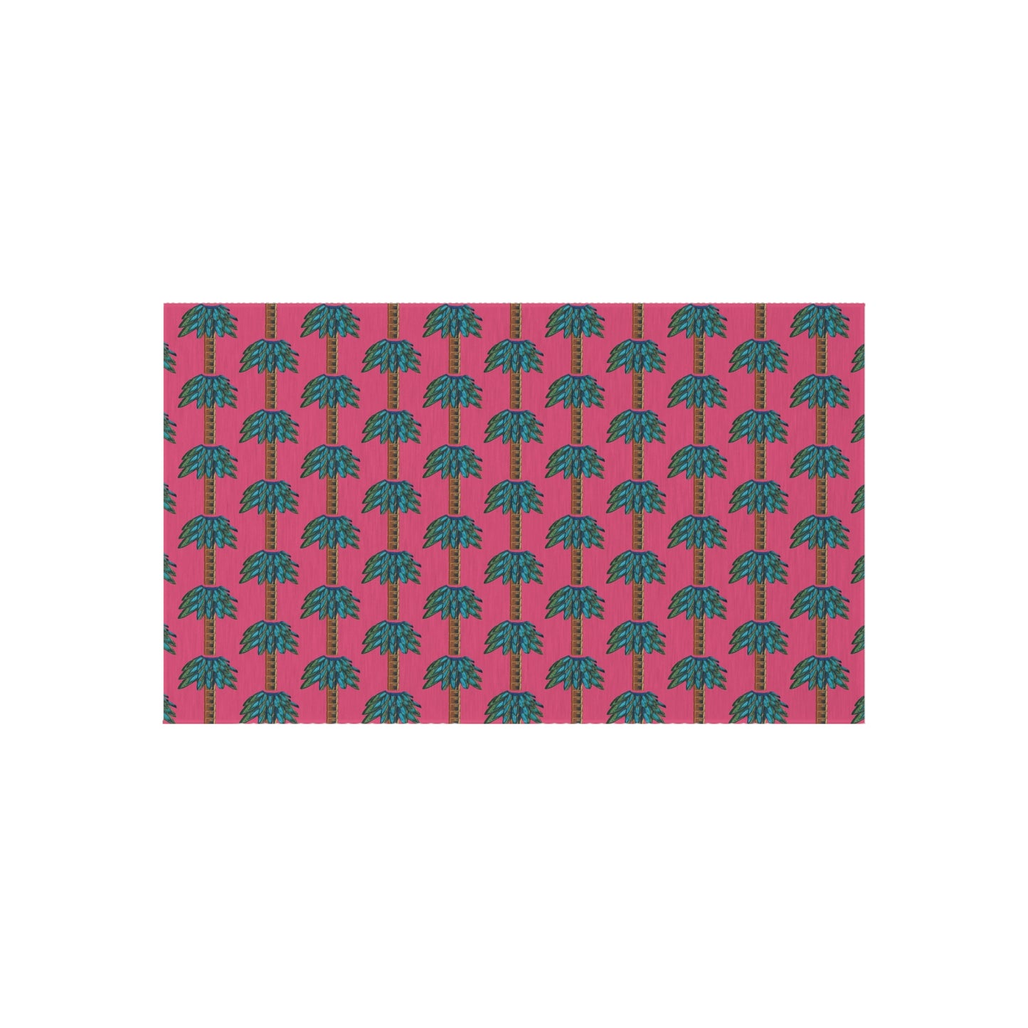 Tiki Palm Fuscia Indoor/Outdoor Rug