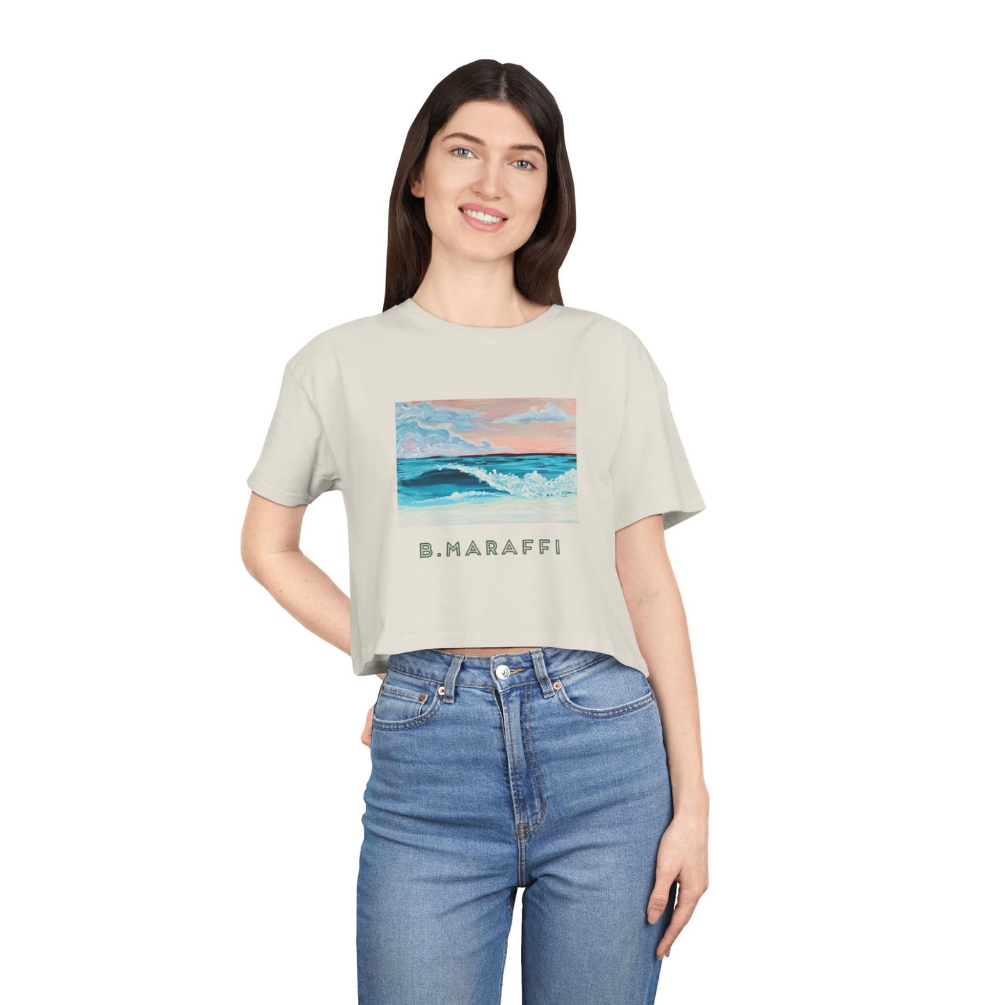 Women's Crop Tee - Wild Surf