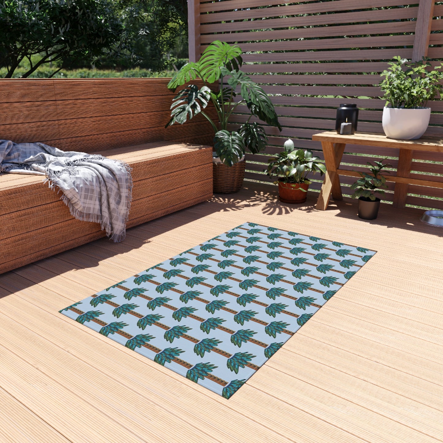 Palm Tiki Sky Indoor/Outdoor Rug