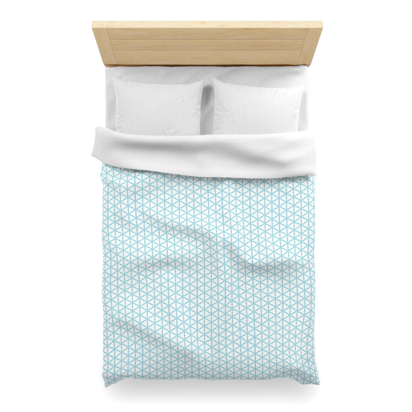 Turquoise Lattice Duvet Cover