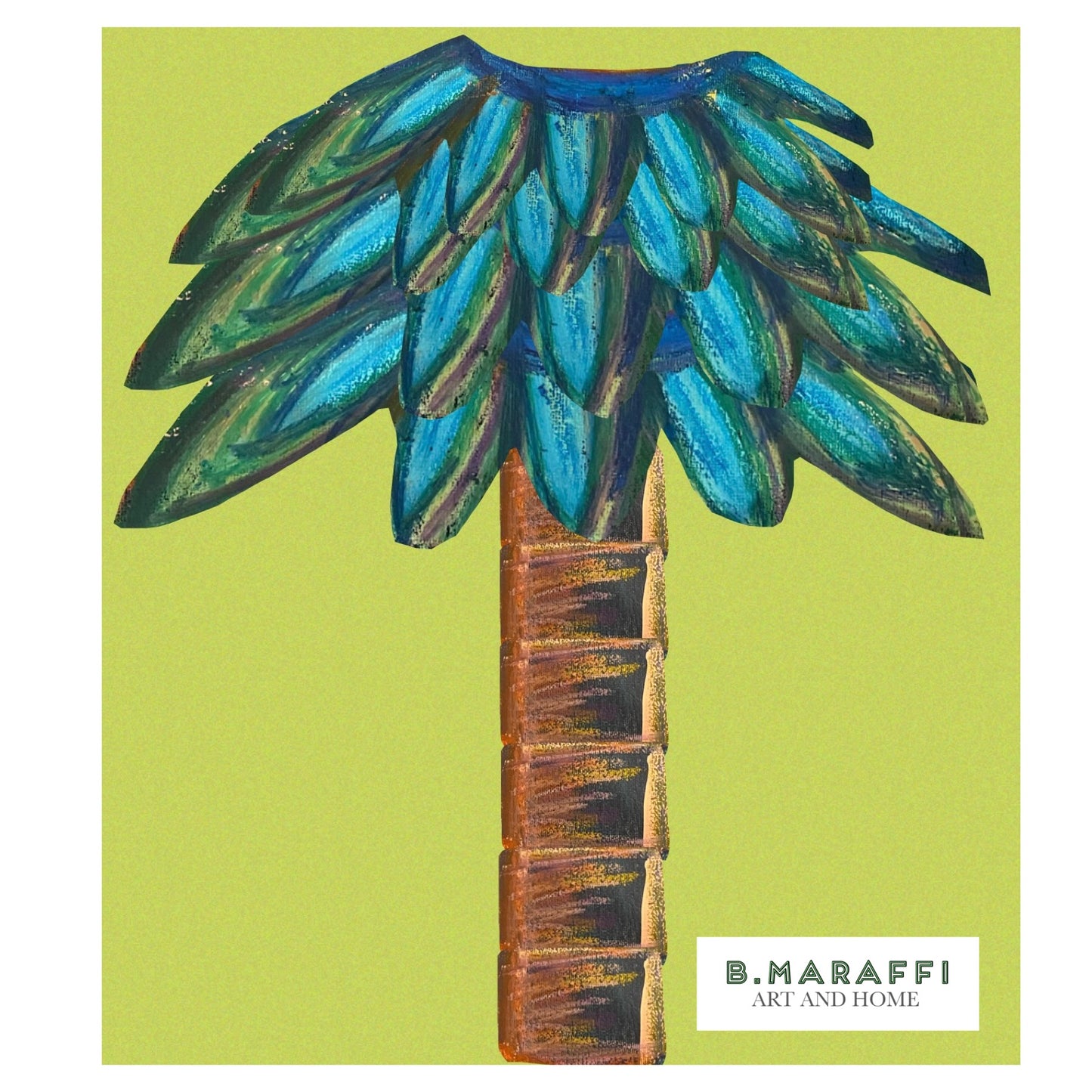 Tiki Palm Lime Wallpaper