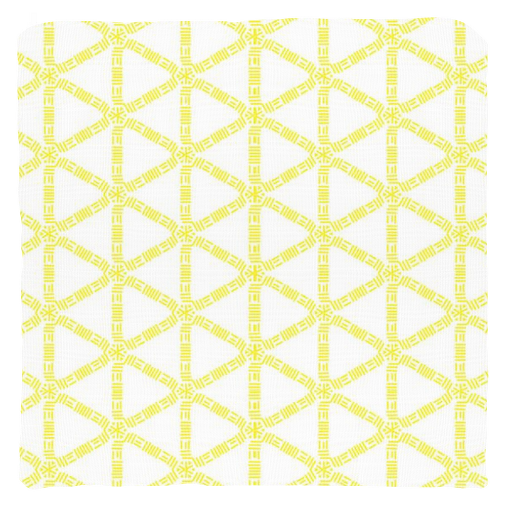 Yellow Lattice Throw Pillow