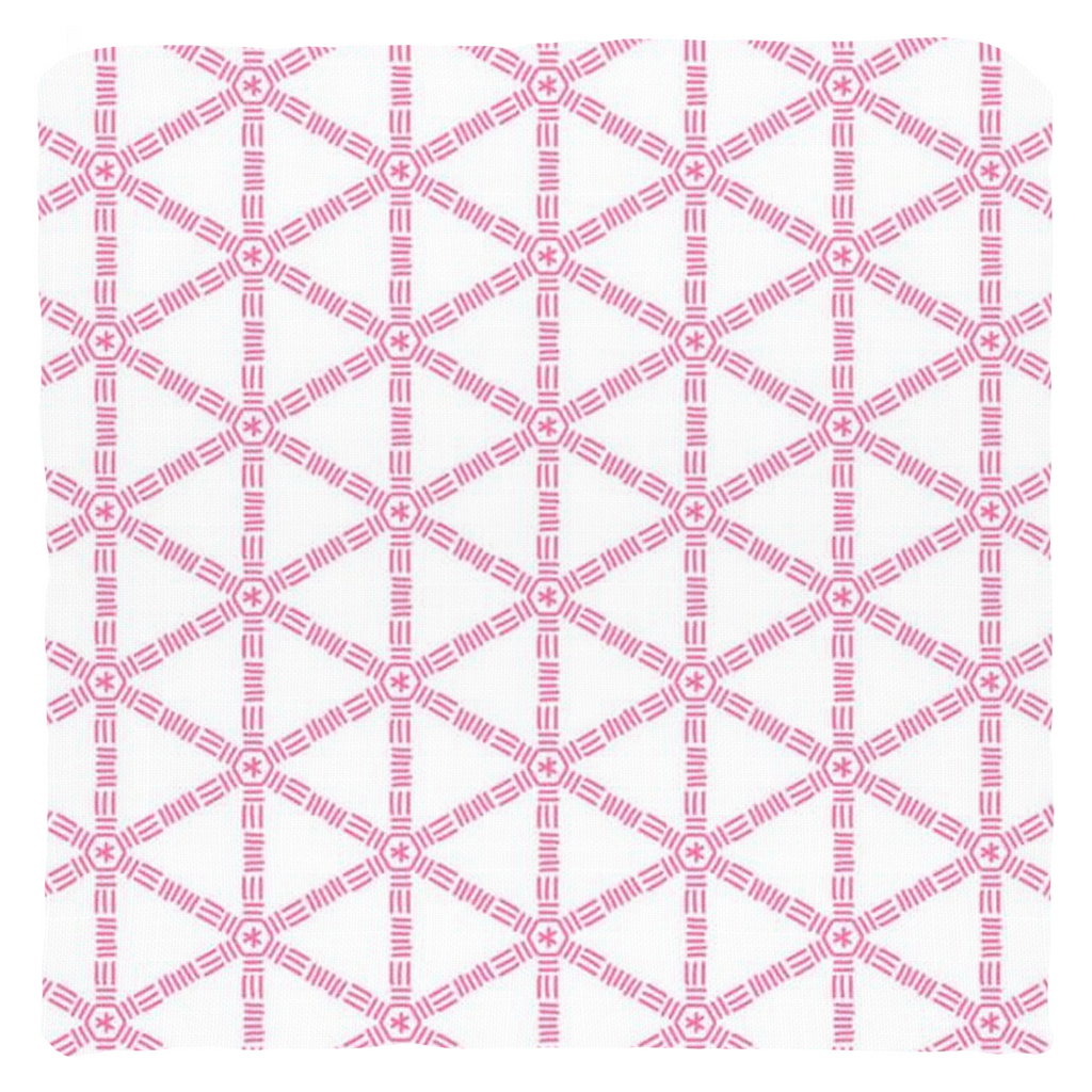 Pink Lattice Throw Pillow