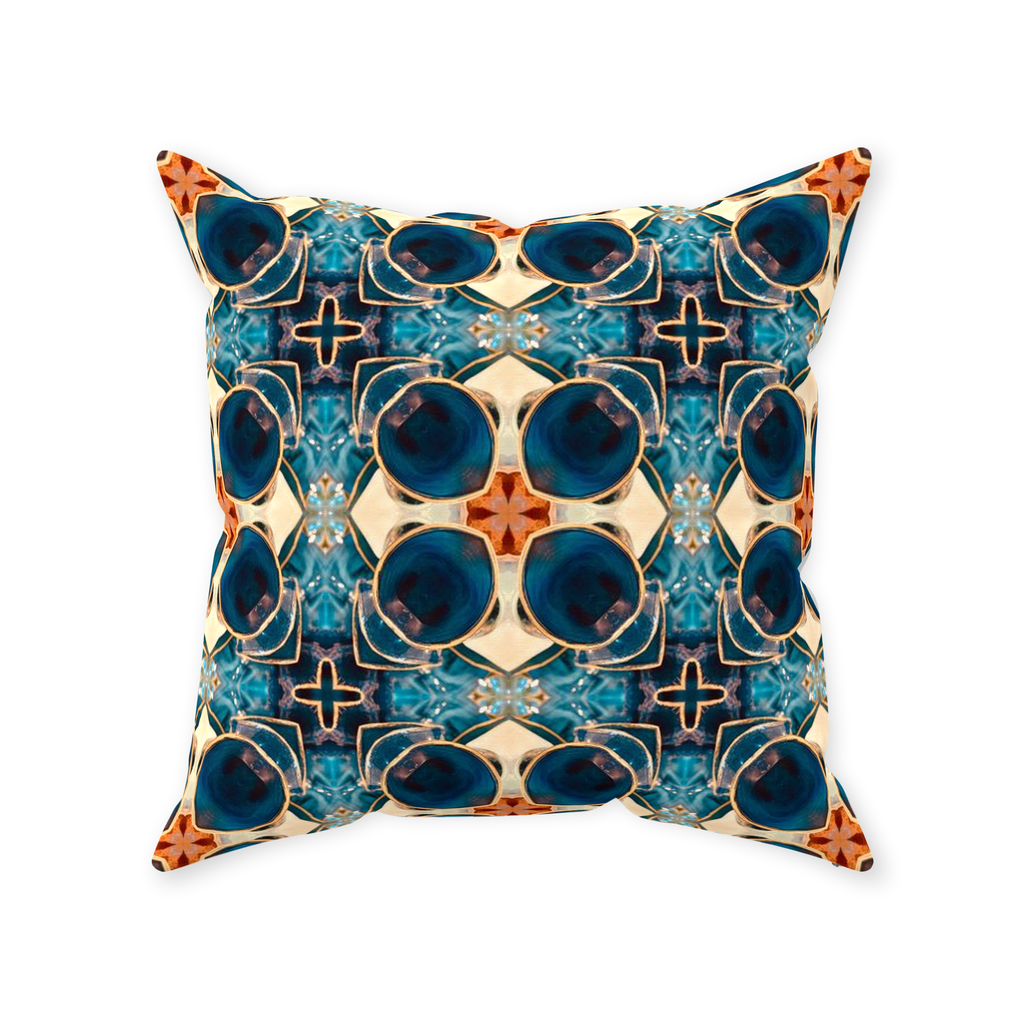 Caribbean Tile Throw Pillow