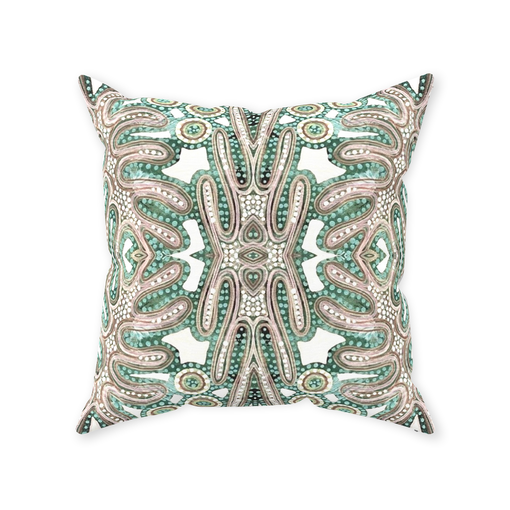 Sage Fern Throw Pillow