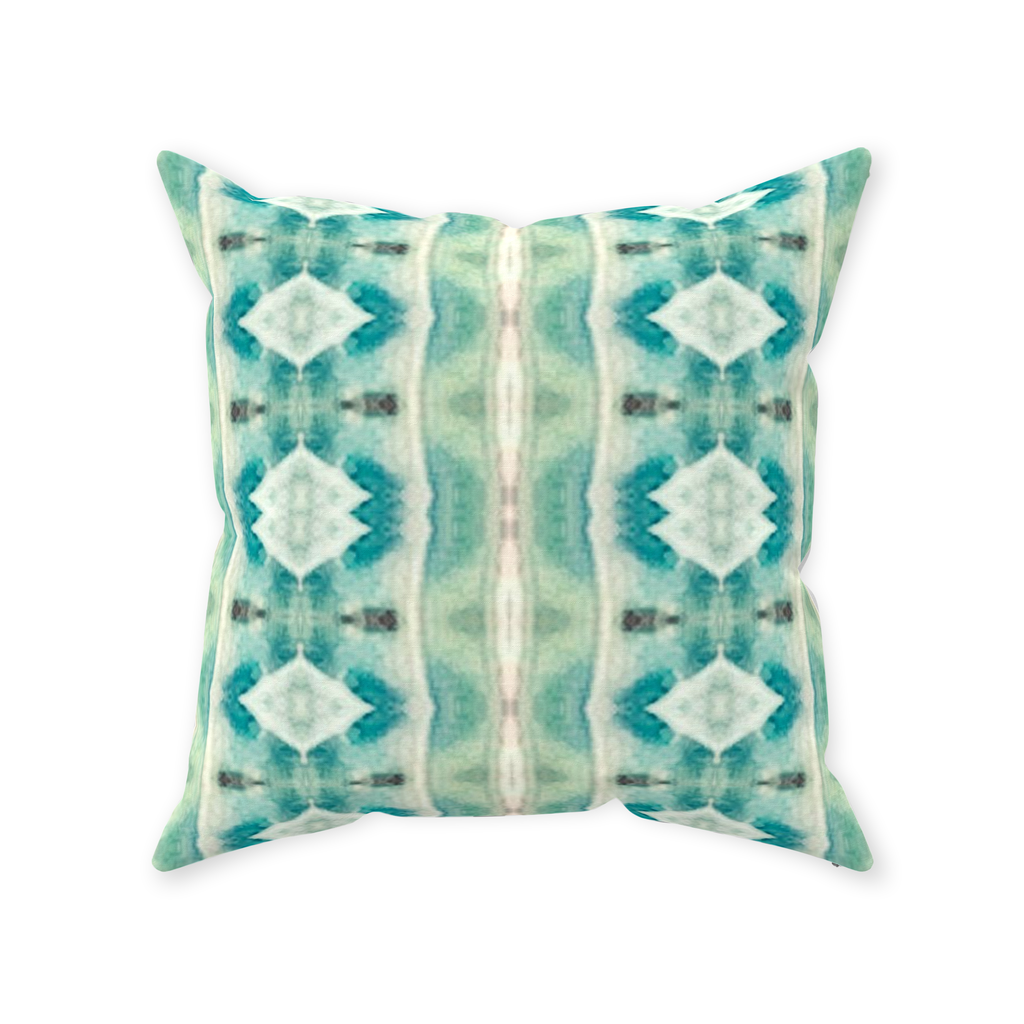 Turquoise Seas Throw Pillow