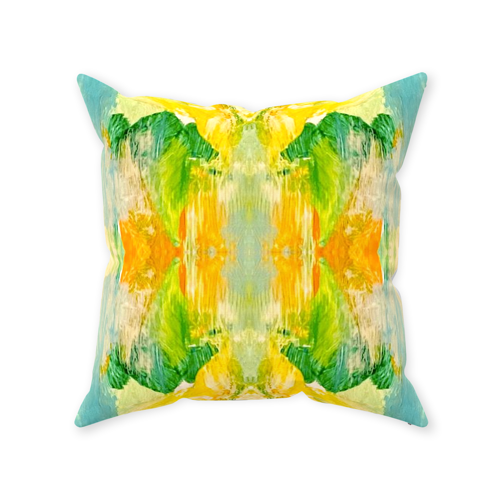 Citrine Gem Throw Pillow