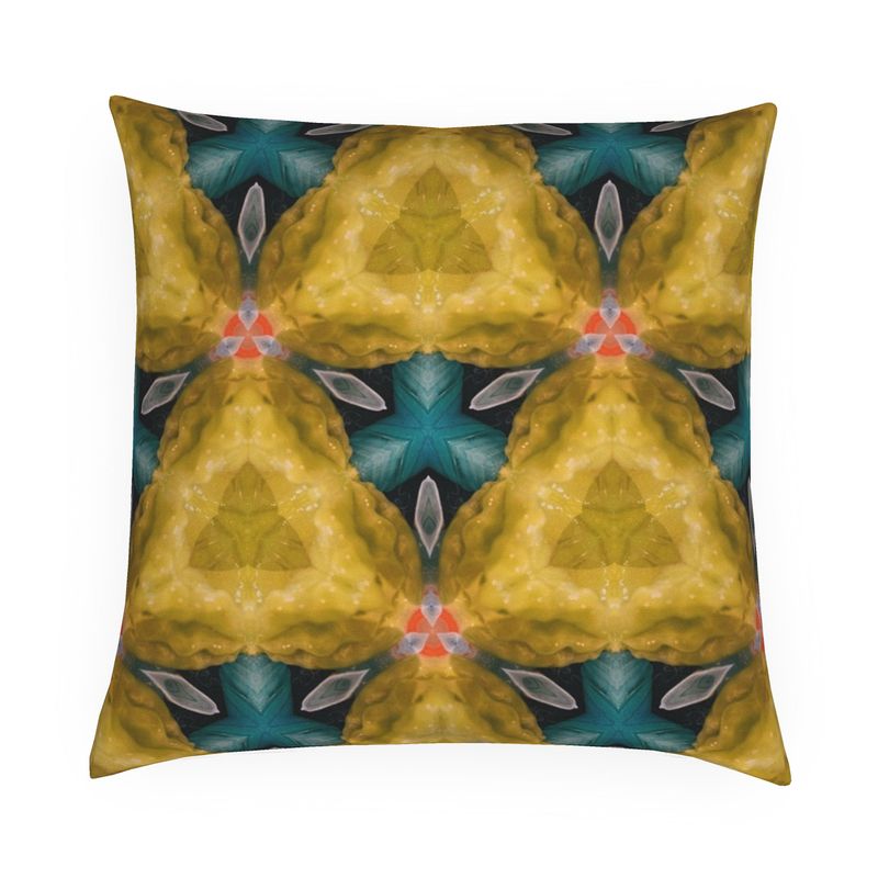 Teal Triangle Pillow