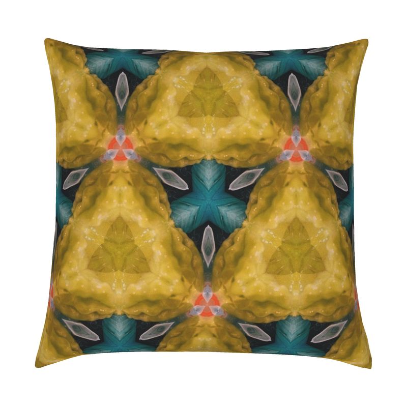 Teal Triangle Pillow