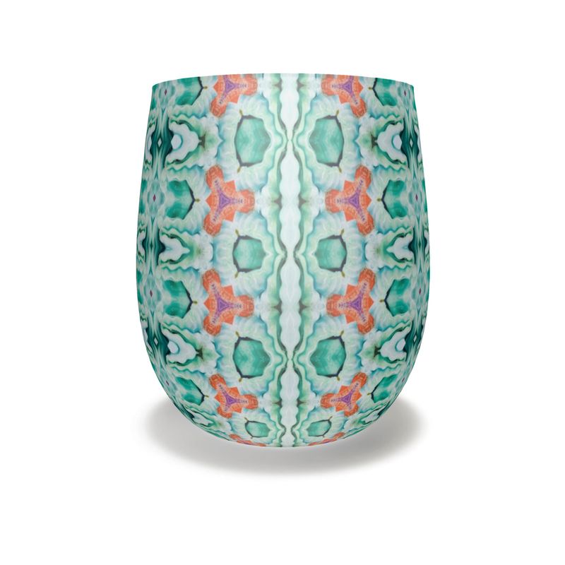 Turquoise Wave Stemless Glass