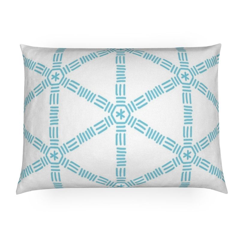 Turquoise Lattice Lumbar Pillow