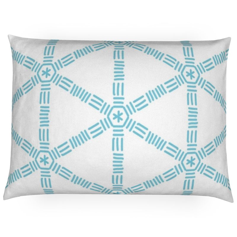 Turquoise Lattice Lumbar Pillow