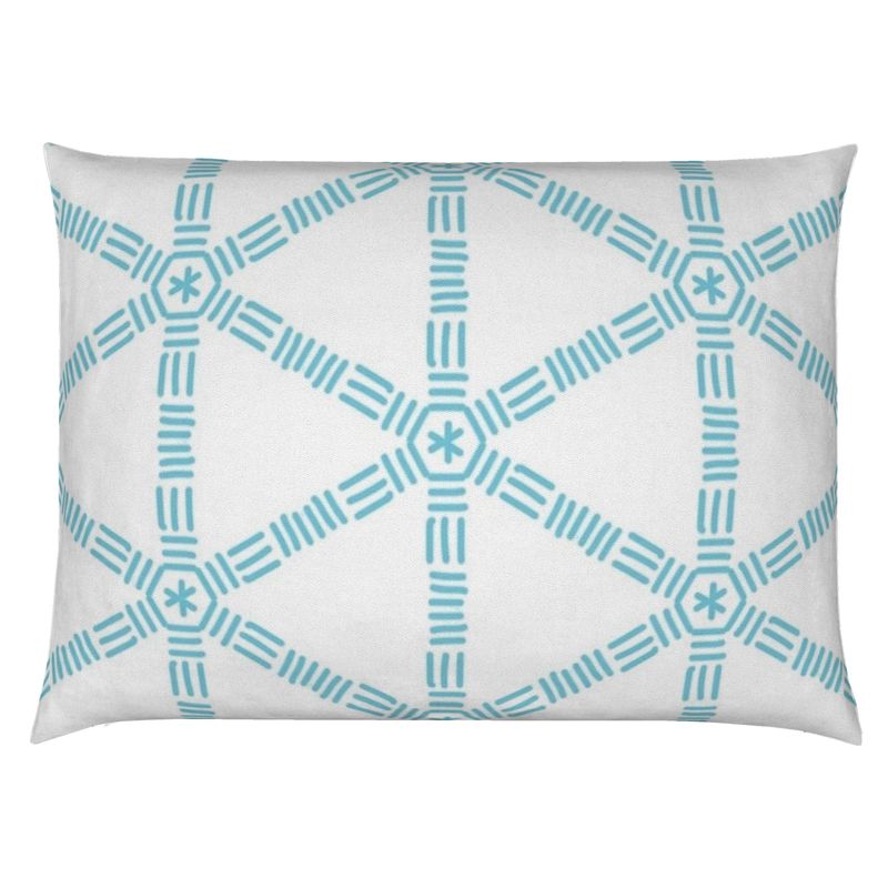 Turquoise Lattice Lumbar Pillow
