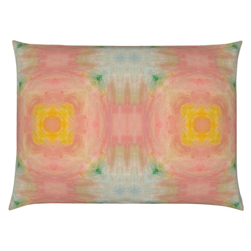 Peach Sunbeam Lumbar Pillow