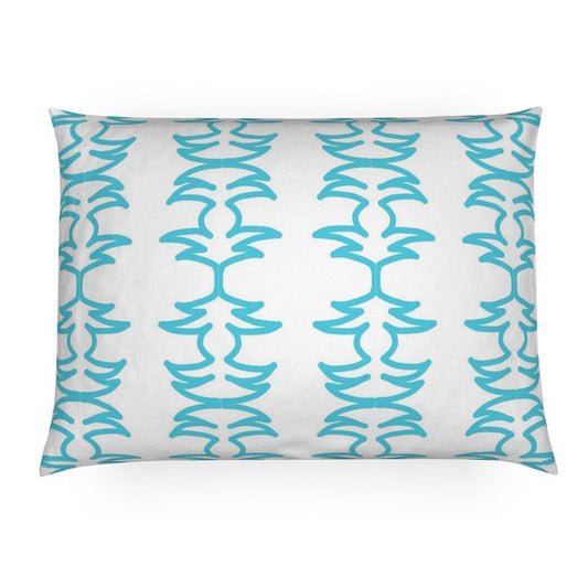 Turquoise Waves Lumbar Pillow