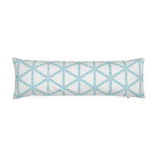 Turquoise Lattice Bolster Pillow
