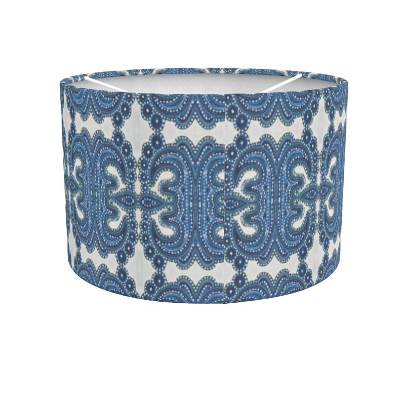 Blue Tile Lamp Shade