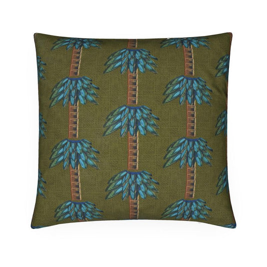 Tiki Palm Green Moss Pillow