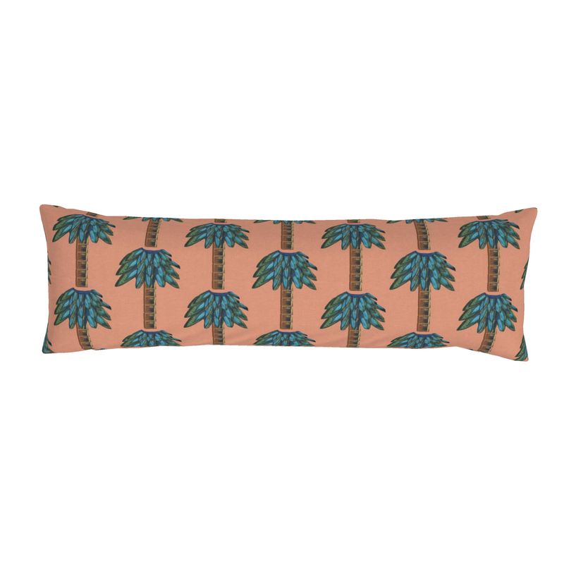Tiki Palm Sherbet Bolster Pillow