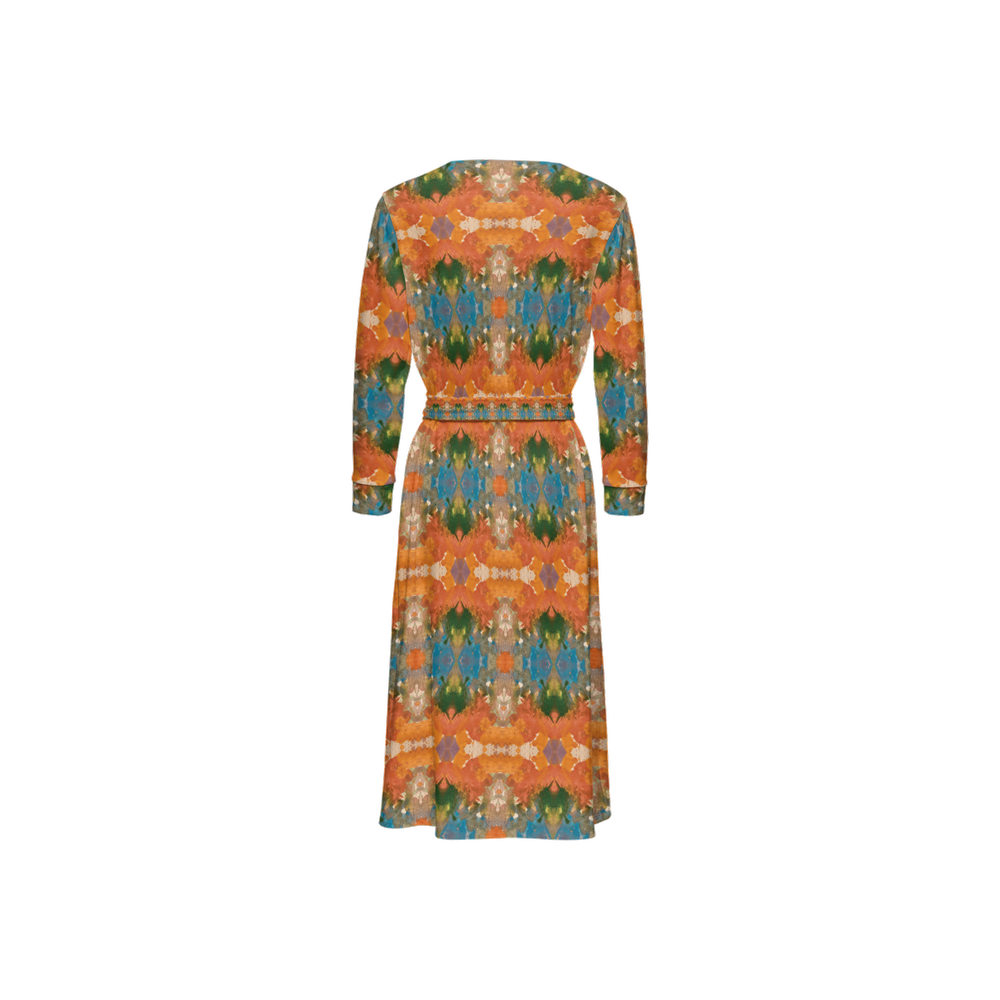 B.Maraffi Turquoise Stone Wrap Dress