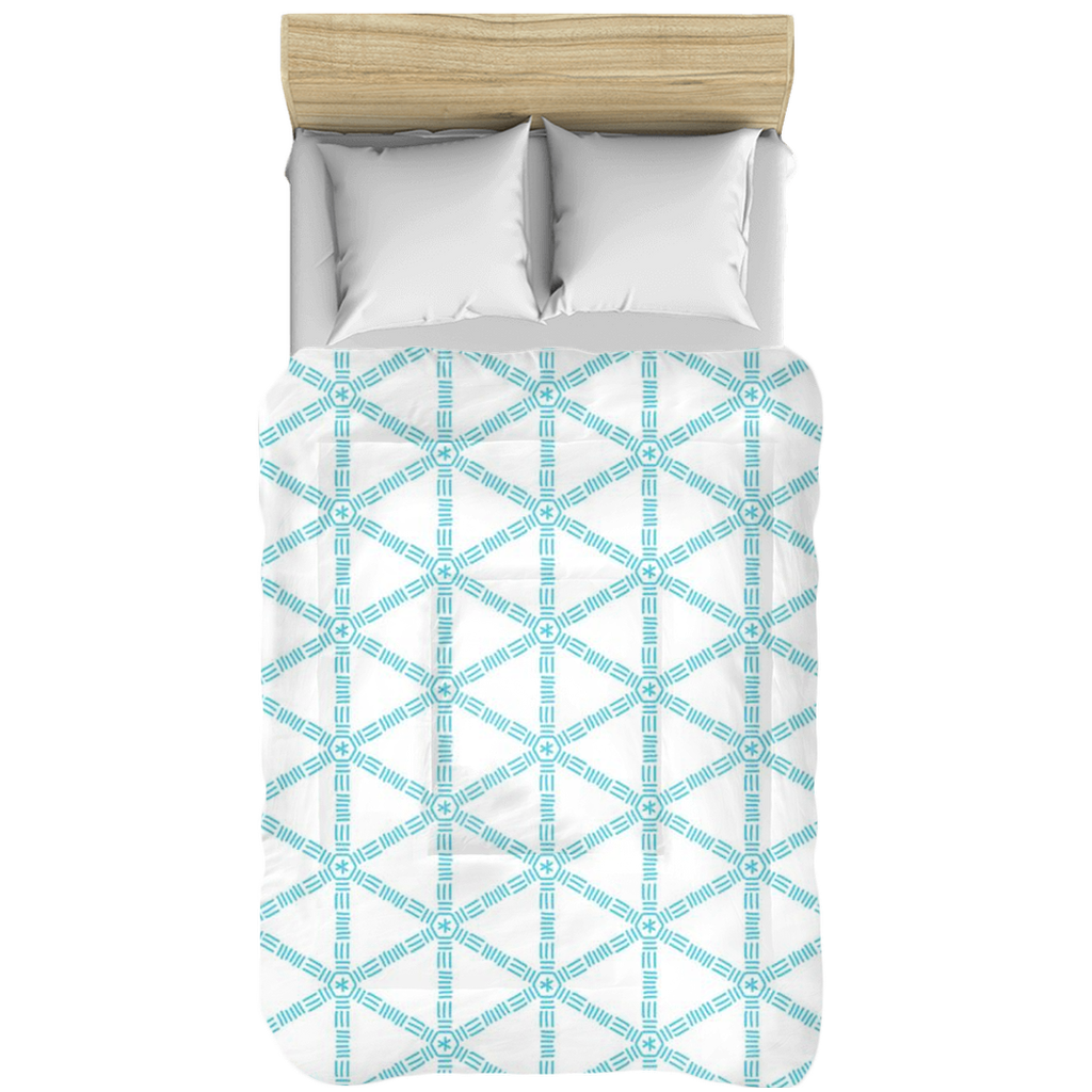Turquoise Lattice Comforter