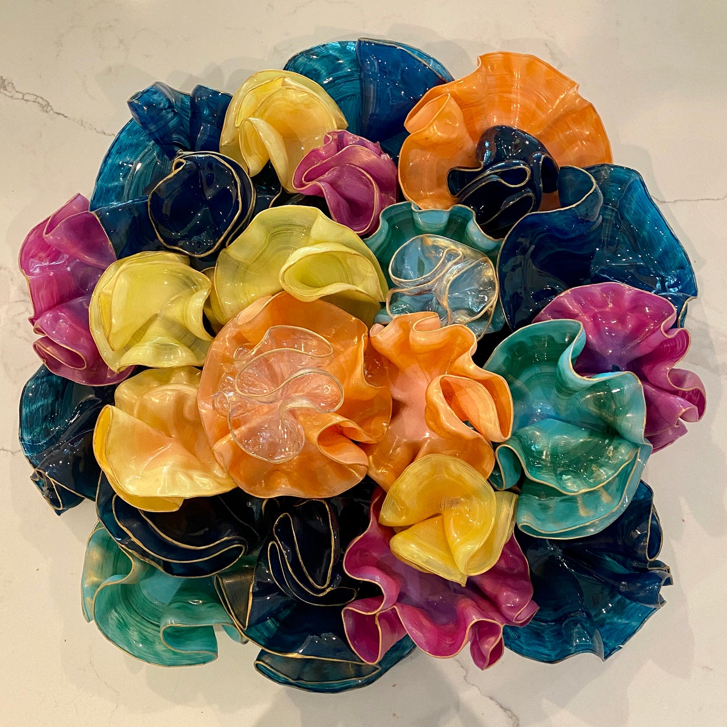 Gilded Orchid Sculpture