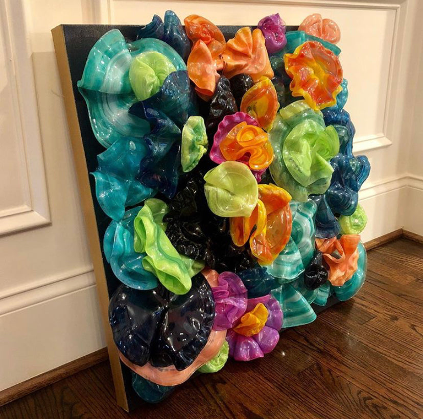Tropical Retreat: Midnight Flora Sculpture