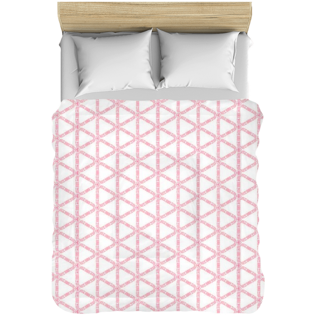 Pink Lattice Comforter