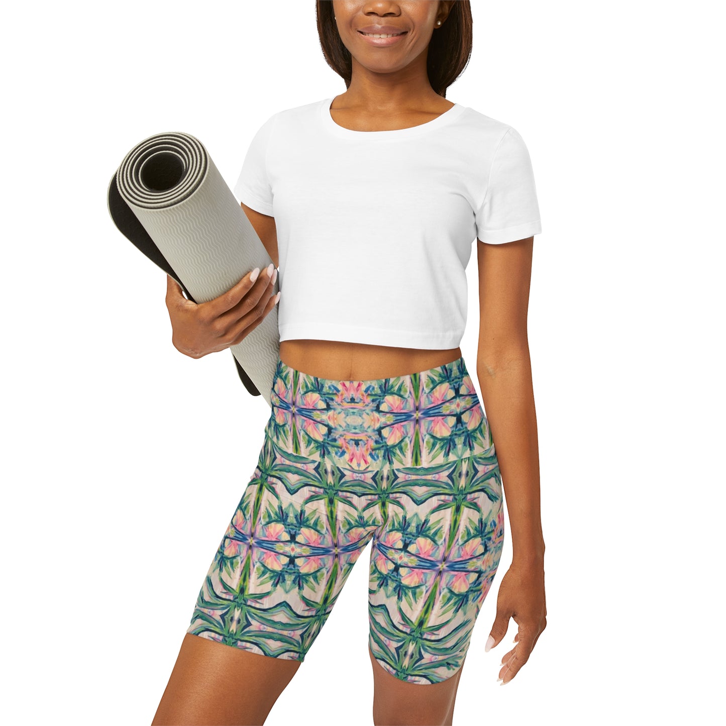 Tiki Time High Waisted Short Leggings