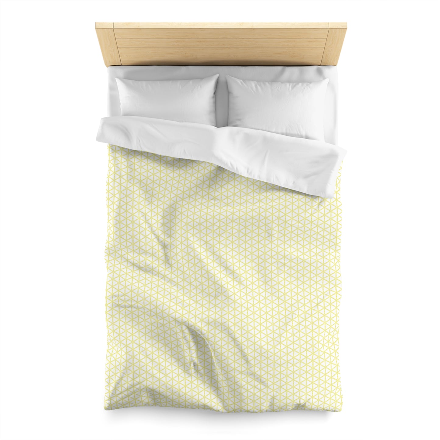 Yellow Lattice Duvet Cover