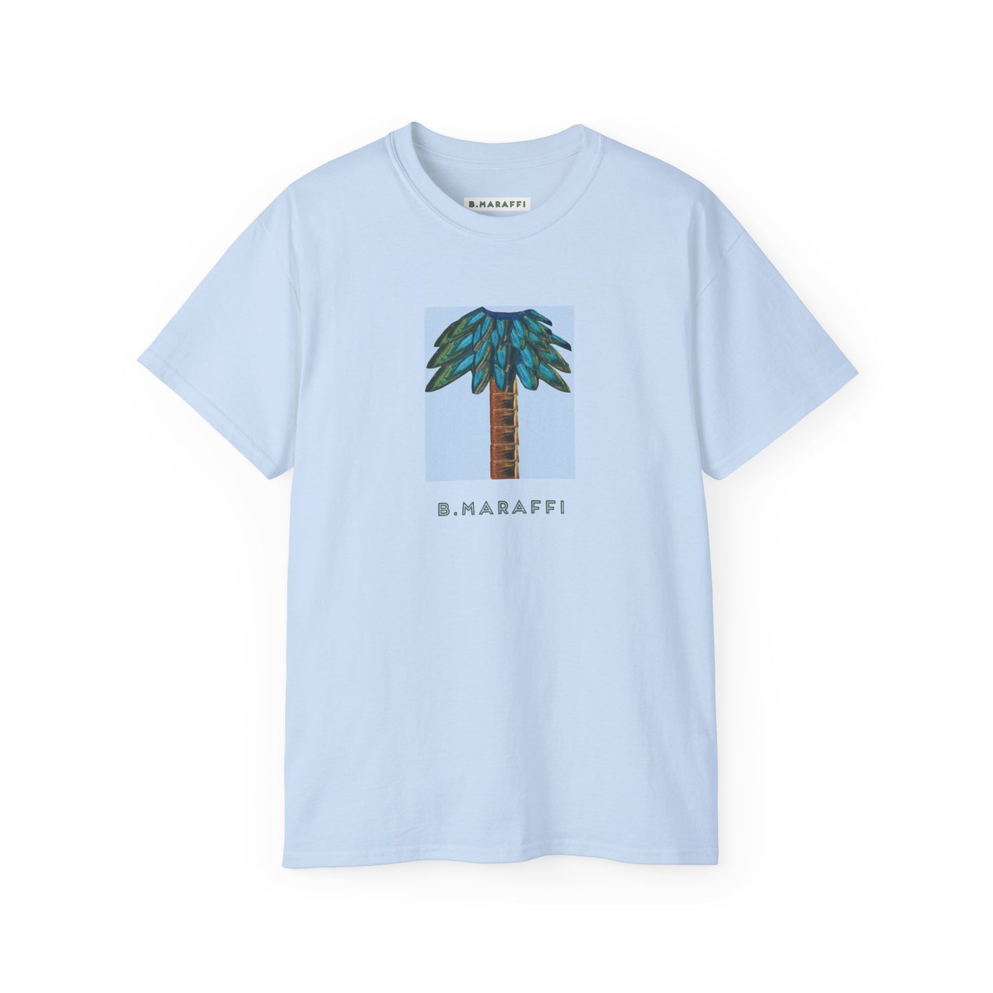 B.Maraffi Cotton T-shirt - Tiki Palm Sky