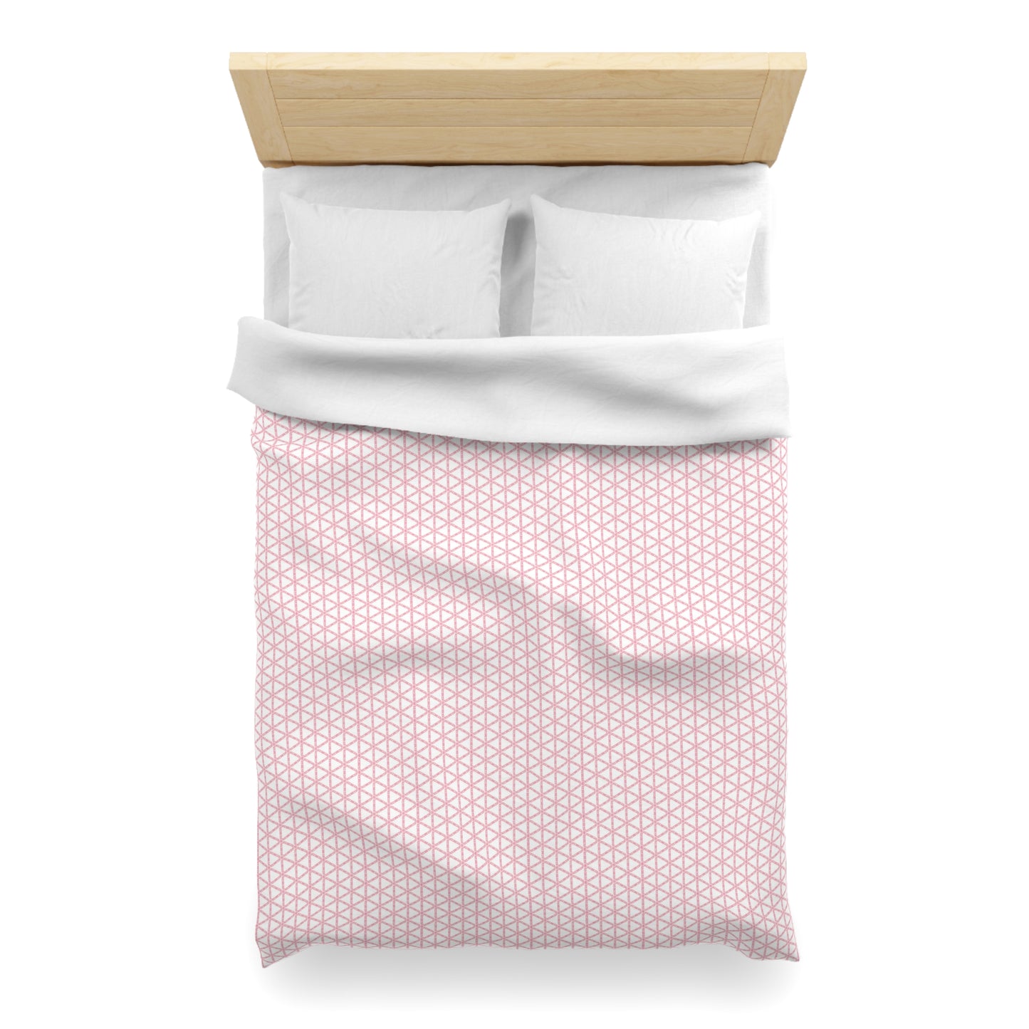 Pink Lattice Duvet Cover