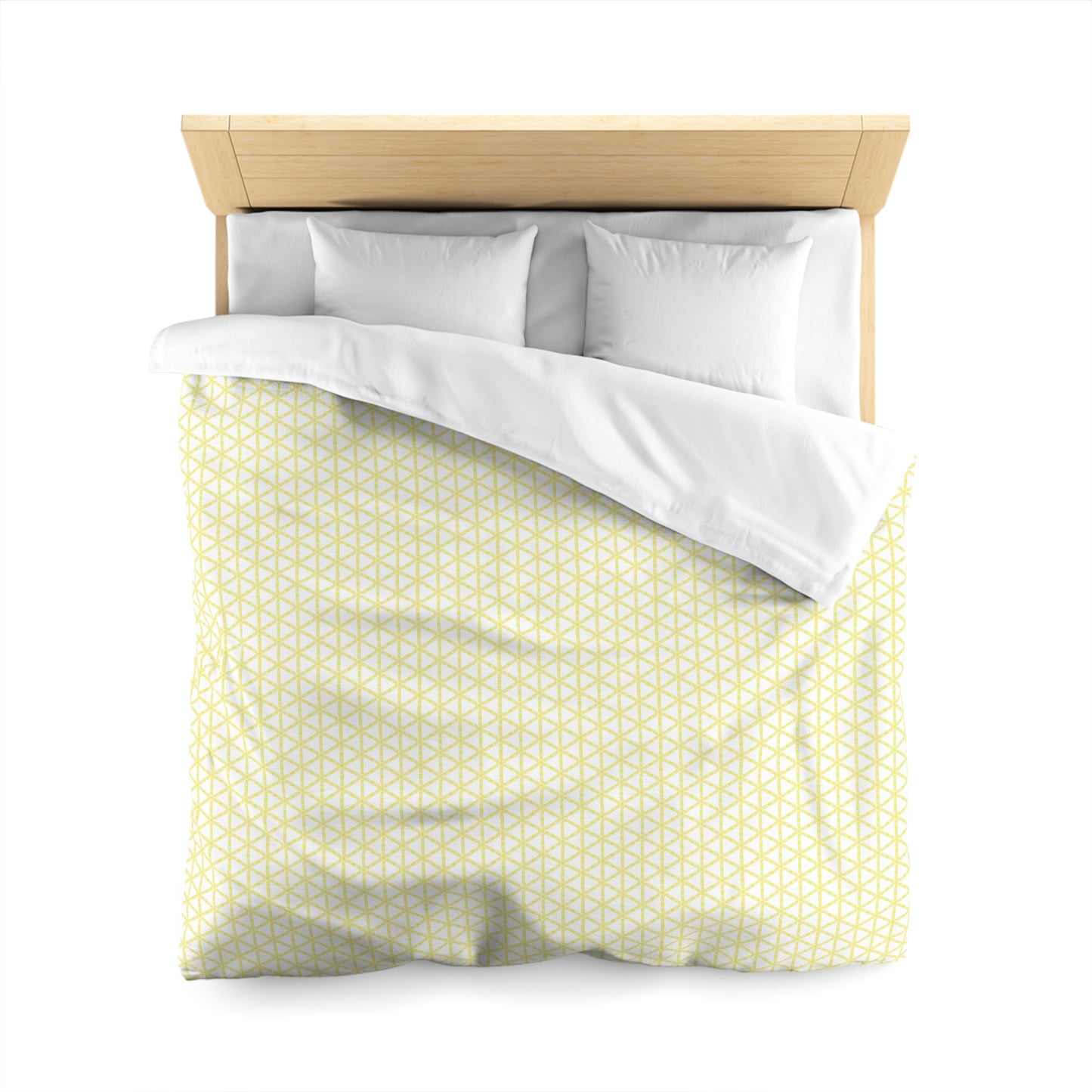 Yellow Lattice Duvet Cover