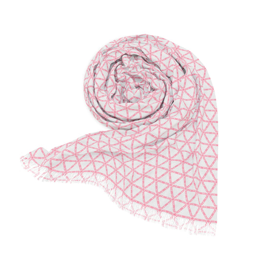 Pink Lattice Pashmina Wrap