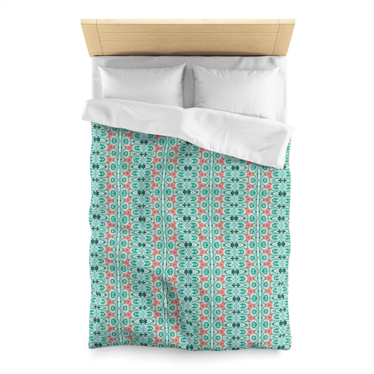 Teal Wave Duvet Cover