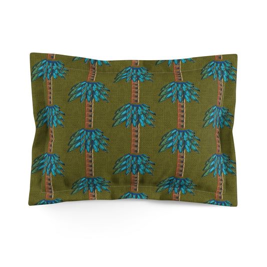 Tiki Palm Moss Pillow Sham