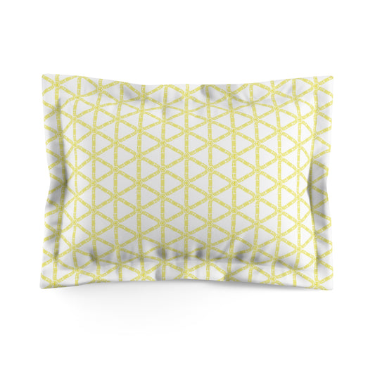 Yellow Lattice Pillow Sham