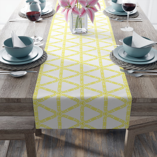 Yellow Lattice Table Runner