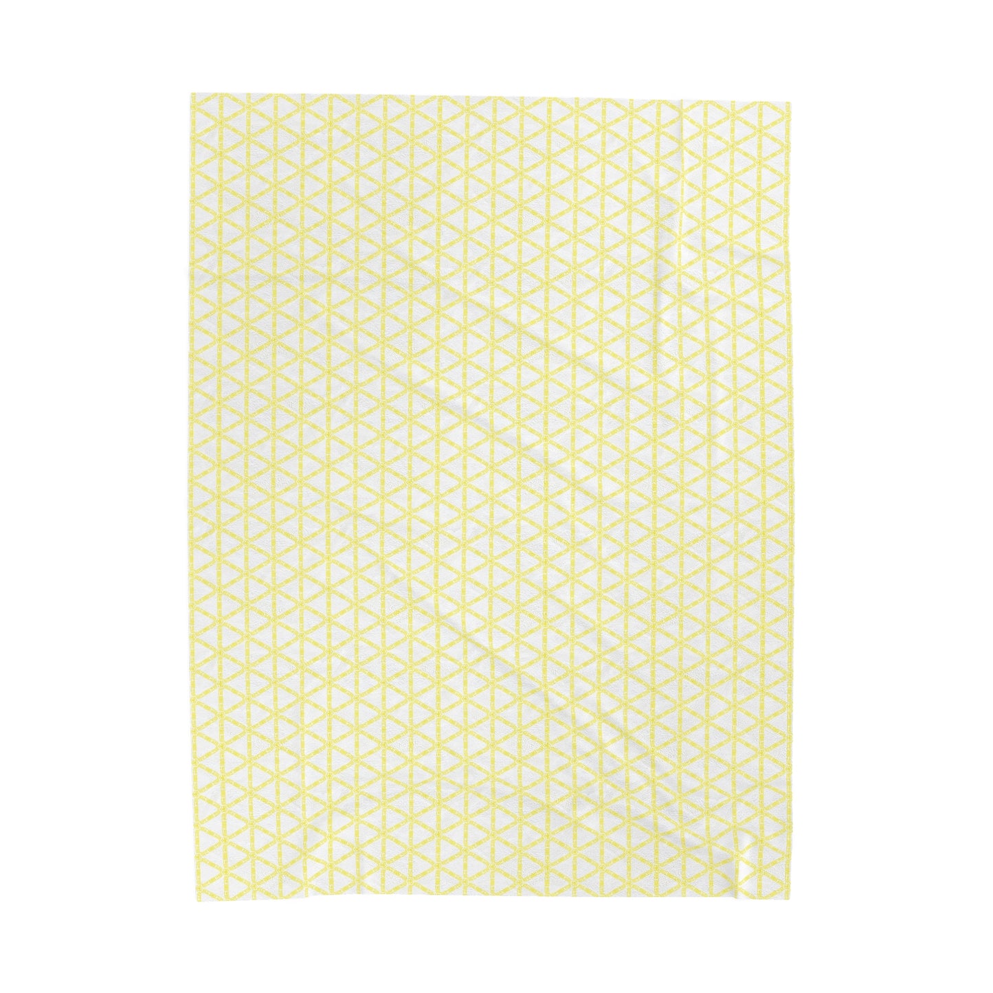 Yellow Lattice Plush Blanket