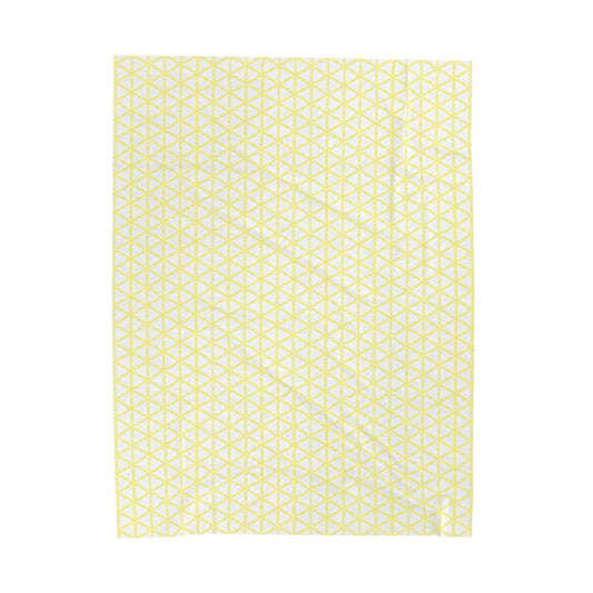 Yellow Lattice Plush Blanket